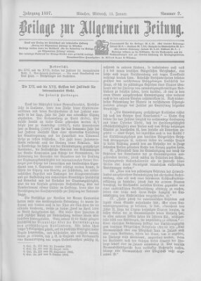 Allgemeine Zeitung Mittwoch 13. Januar 1897