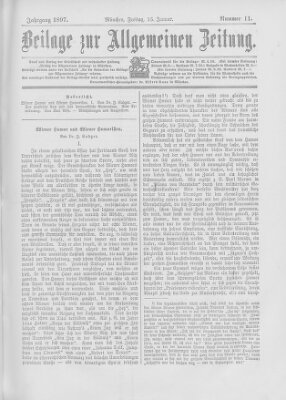 Allgemeine Zeitung Freitag 15. Januar 1897