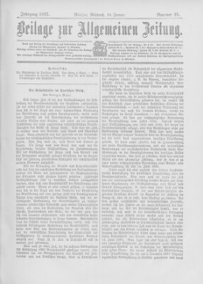 Allgemeine Zeitung Mittwoch 20. Januar 1897