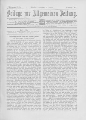 Allgemeine Zeitung Donnerstag 21. Januar 1897