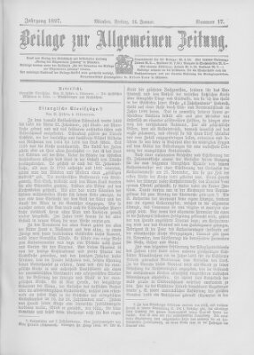 Allgemeine Zeitung Freitag 22. Januar 1897