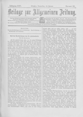 Allgemeine Zeitung Donnerstag 28. Januar 1897