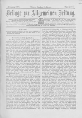 Allgemeine Zeitung Samstag 30. Januar 1897