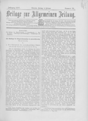 Allgemeine Zeitung Freitag 5. Februar 1897