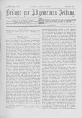 Allgemeine Zeitung Dienstag 9. Februar 1897