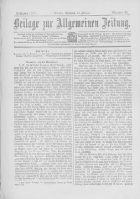 Allgemeine Zeitung Mittwoch 24. Februar 1897