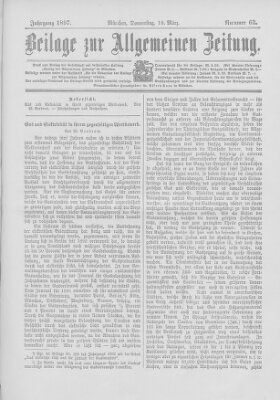 Allgemeine Zeitung Donnerstag 18. März 1897