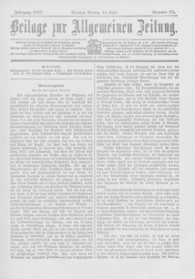 Allgemeine Zeitung Montag 12. April 1897