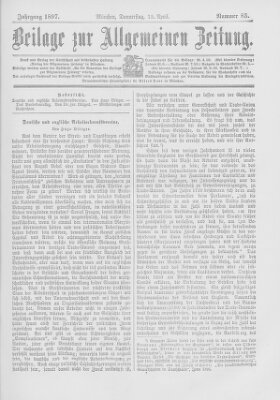 Allgemeine Zeitung Donnerstag 15. April 1897