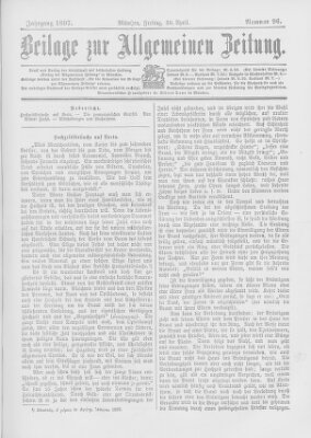 Allgemeine Zeitung Freitag 30. April 1897