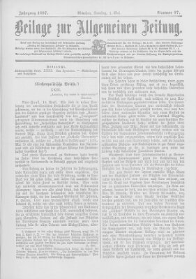 Allgemeine Zeitung Samstag 1. Mai 1897