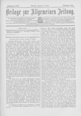 Allgemeine Zeitung Montag 10. Mai 1897