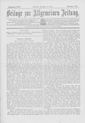 Allgemeine Zeitung Dienstag 15. Juni 1897