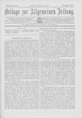 Allgemeine Zeitung Dienstag 22. Juni 1897