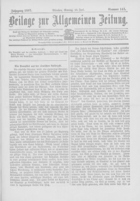 Allgemeine Zeitung Montag 28. Juni 1897