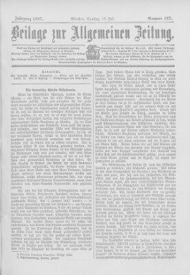 Allgemeine Zeitung Samstag 17. Juli 1897