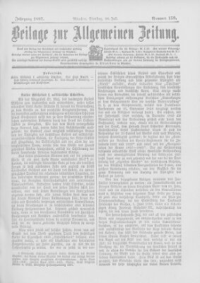 Allgemeine Zeitung Dienstag 20. Juli 1897