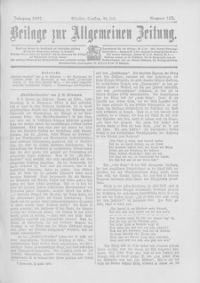 Allgemeine Zeitung Samstag 24. Juli 1897