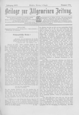 Allgemeine Zeitung Montag 2. August 1897