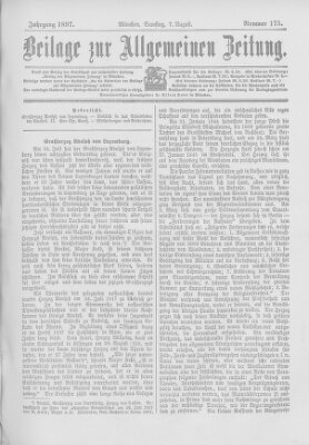 Allgemeine Zeitung Samstag 7. August 1897