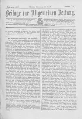 Allgemeine Zeitung Donnerstag 12. August 1897