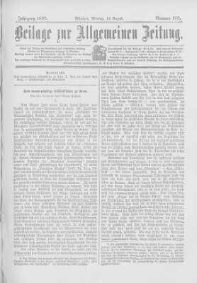 Allgemeine Zeitung Montag 16. August 1897