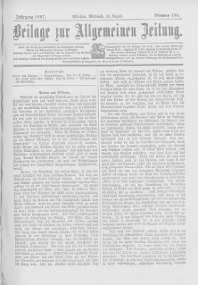 Allgemeine Zeitung Mittwoch 18. August 1897