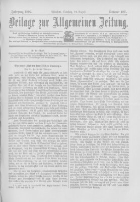 Allgemeine Zeitung Samstag 21. August 1897