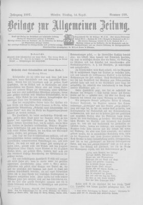 Allgemeine Zeitung Dienstag 24. August 1897