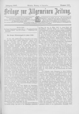 Allgemeine Zeitung Montag 6. September 1897