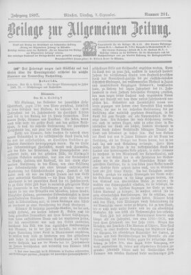 Allgemeine Zeitung Dienstag 7. September 1897