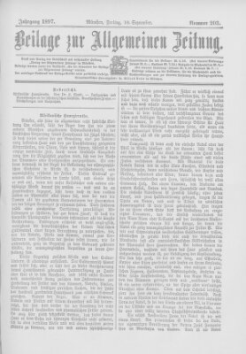 Allgemeine Zeitung Freitag 10. September 1897