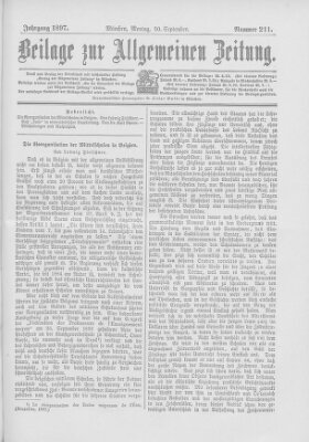 Allgemeine Zeitung Montag 20. September 1897