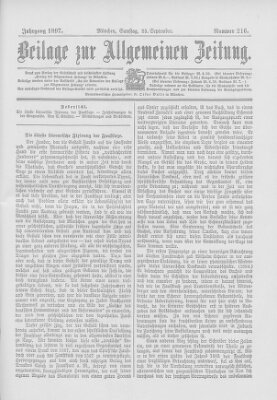 Allgemeine Zeitung Samstag 25. September 1897