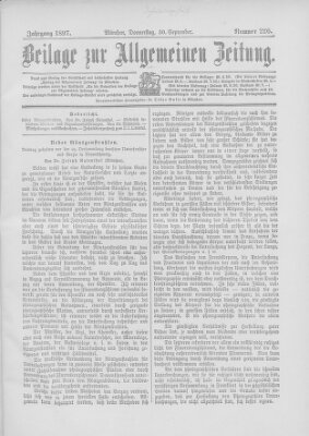 Allgemeine Zeitung Donnerstag 30. September 1897