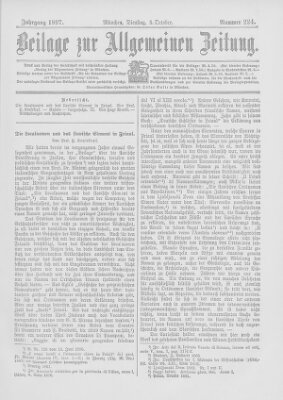 Allgemeine Zeitung Dienstag 5. Oktober 1897