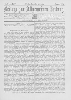 Allgemeine Zeitung Donnerstag 7. Oktober 1897