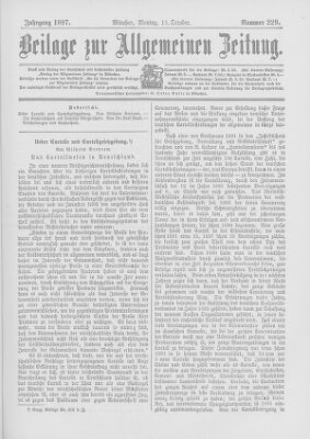 Allgemeine Zeitung Montag 11. Oktober 1897