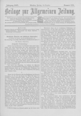 Allgemeine Zeitung Freitag 15. Oktober 1897