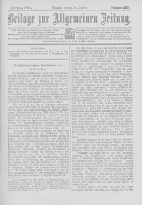 Allgemeine Zeitung Freitag 22. Oktober 1897