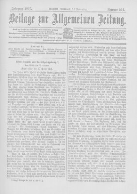 Allgemeine Zeitung Mittwoch 10. November 1897