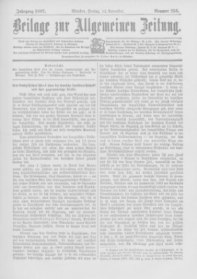 Allgemeine Zeitung Freitag 12. November 1897