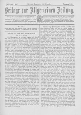 Allgemeine Zeitung Donnerstag 18. November 1897