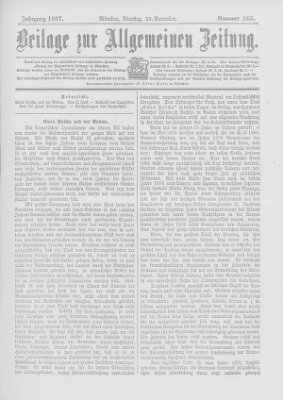 Allgemeine Zeitung Dienstag 23. November 1897