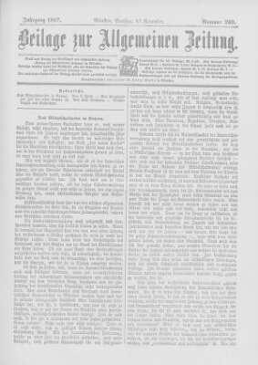 Allgemeine Zeitung Samstag 27. November 1897