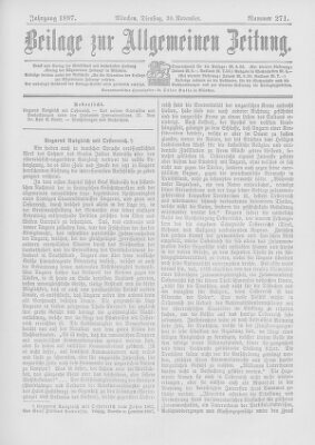 Allgemeine Zeitung Dienstag 30. November 1897