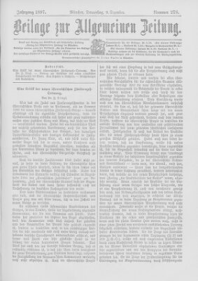 Allgemeine Zeitung Donnerstag 9. Dezember 1897