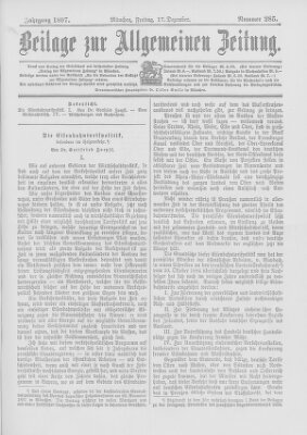 Allgemeine Zeitung Freitag 17. Dezember 1897