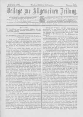 Allgemeine Zeitung Mittwoch 22. Dezember 1897