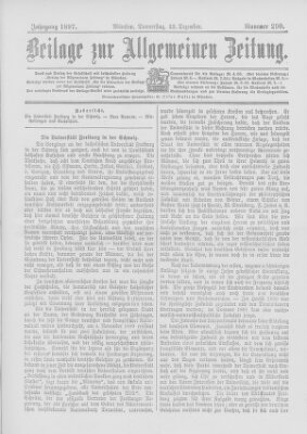 Allgemeine Zeitung Donnerstag 23. Dezember 1897